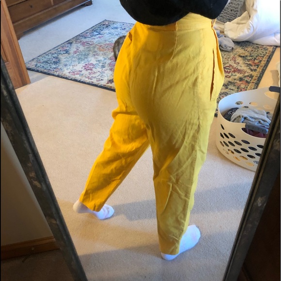 haberdasher Pants & Jumpsuits Vintage Trendy Mustard Yellow Pants